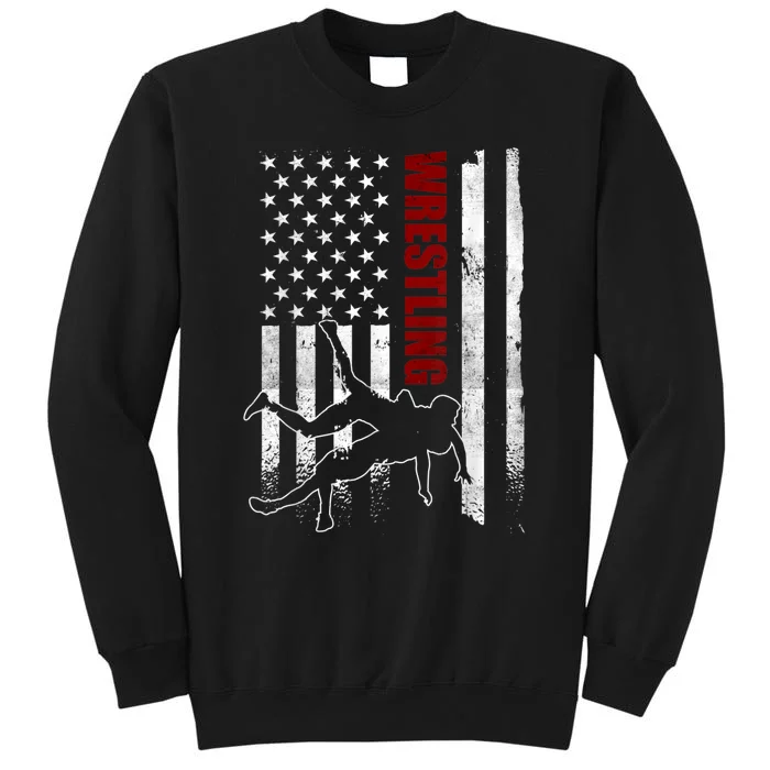 Retro American Wrestling Apparel US Flag Wrestling Sweatshirt