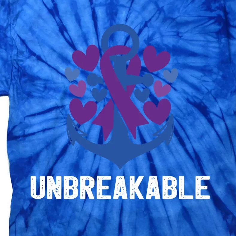 Rheumatoid Arthritis Warrior Unbreakable Great Gift Awareness Gift Tie-Dye T-Shirt