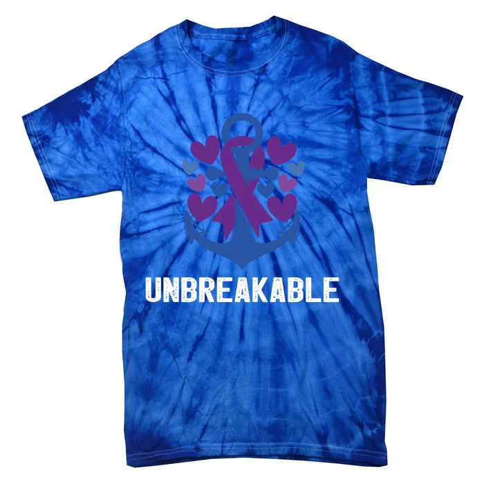 Rheumatoid Arthritis Warrior Unbreakable Great Gift Awareness Gift Tie-Dye T-Shirt