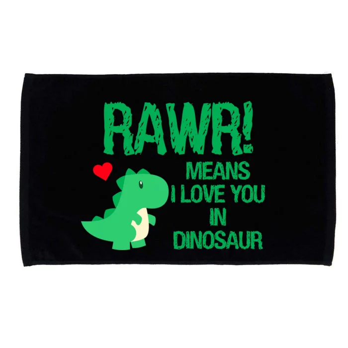 Rawr Means I Love You In Dinosaur Microfiber Hand Towel