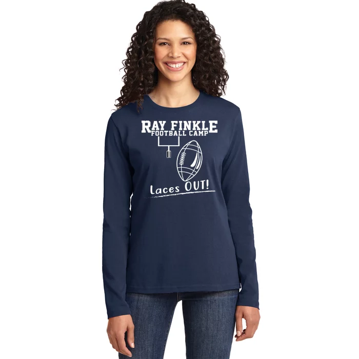 Ray Finkle Football Camp Laces Out Ladies Long Sleeve Shirt