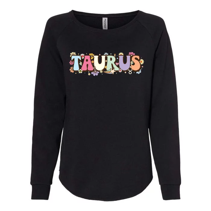 Retro Astrology Zodiac Sign April Or May Birthday Taurus Womens California Wash Sweatshirt