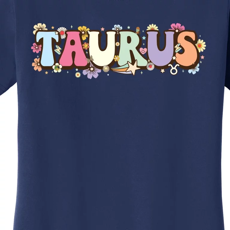 Retro Astrology Zodiac Sign April Or May Birthday Taurus Women's T-Shirt