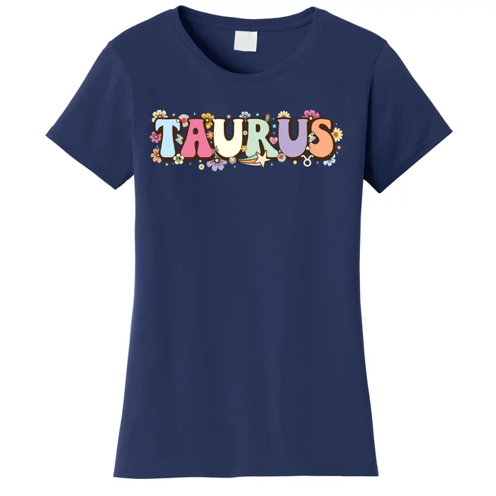 Retro Astrology Zodiac Sign April Or May Birthday Taurus Women's T-Shirt