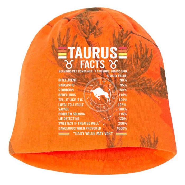 Retro Astrology Zodiac Sign April Or May Birthday Taurus Kati - Camo Knit Beanie