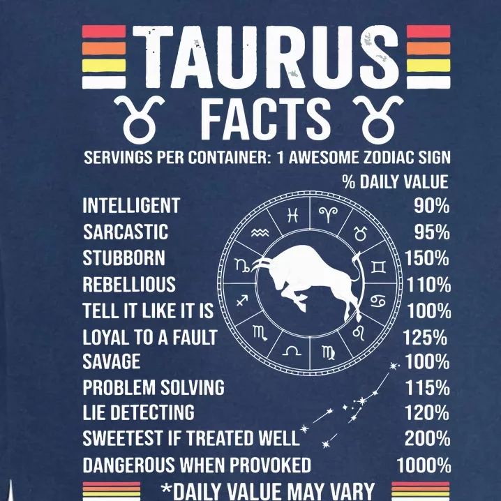 Retro Astrology Zodiac Sign April Or May Birthday Taurus Garment-Dyed Sweatshirt