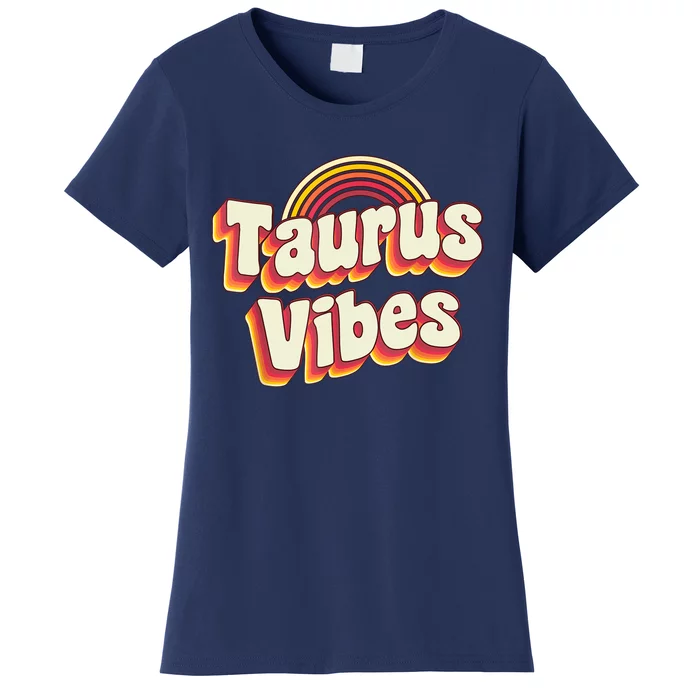 Retro Astrology Zodiac Sign April Or May Birthday Taurus Women's T-Shirt