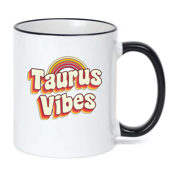 Retro Astrology Zodiac Sign April Or May Birthday Taurus Black Color Changing Mug