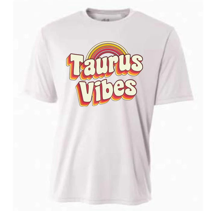 Retro Astrology Zodiac Sign April Or May Birthday Taurus Cooling Performance Crew T-Shirt