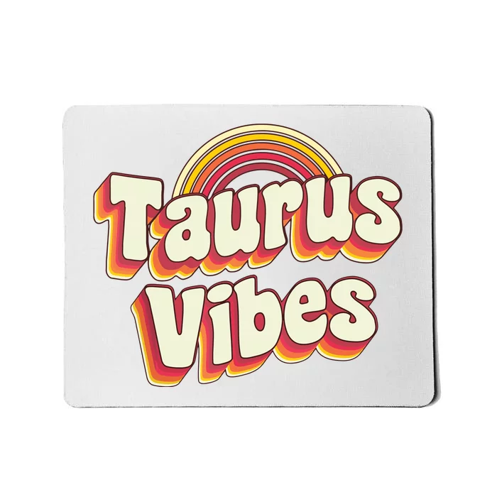 Retro Astrology Zodiac Sign April Or May Birthday Taurus Mousepad