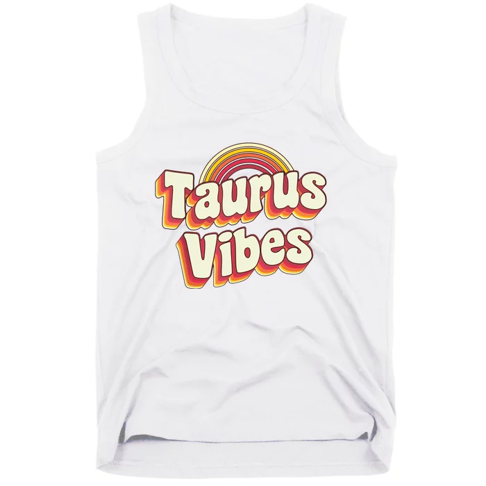 Retro Astrology Zodiac Sign April Or May Birthday Taurus Tank Top