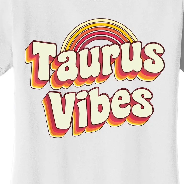 Retro Astrology Zodiac Sign April Or May Birthday Taurus Women's T-Shirt