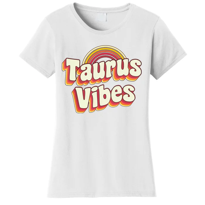 Retro Astrology Zodiac Sign April Or May Birthday Taurus Women's T-Shirt