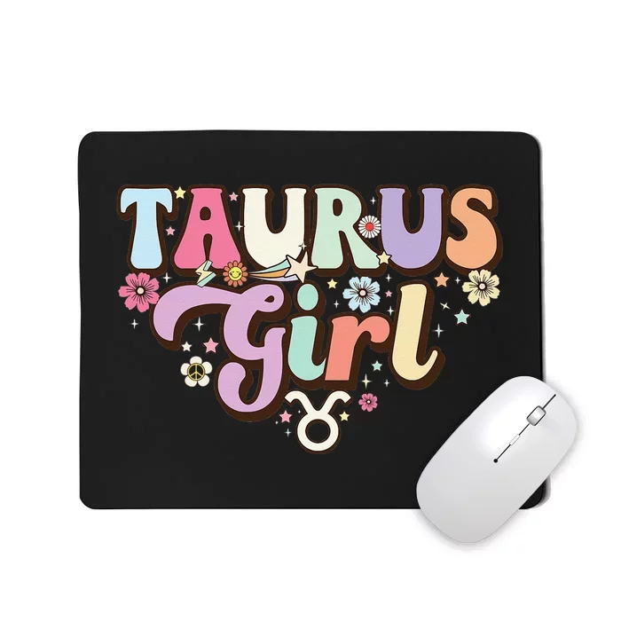 Retro Astrology Zodiac sign April or May birthday Taurus Mousepad