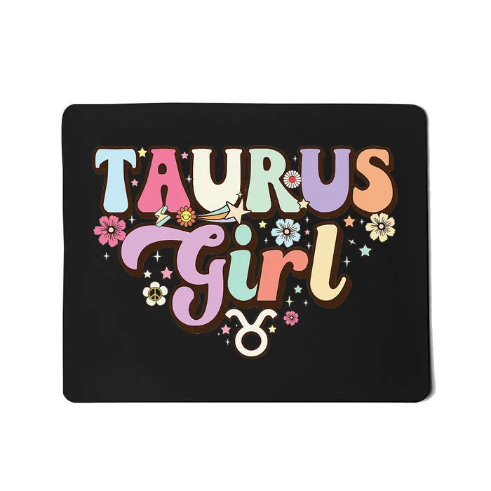 Retro Astrology Zodiac sign April or May birthday Taurus Mousepad