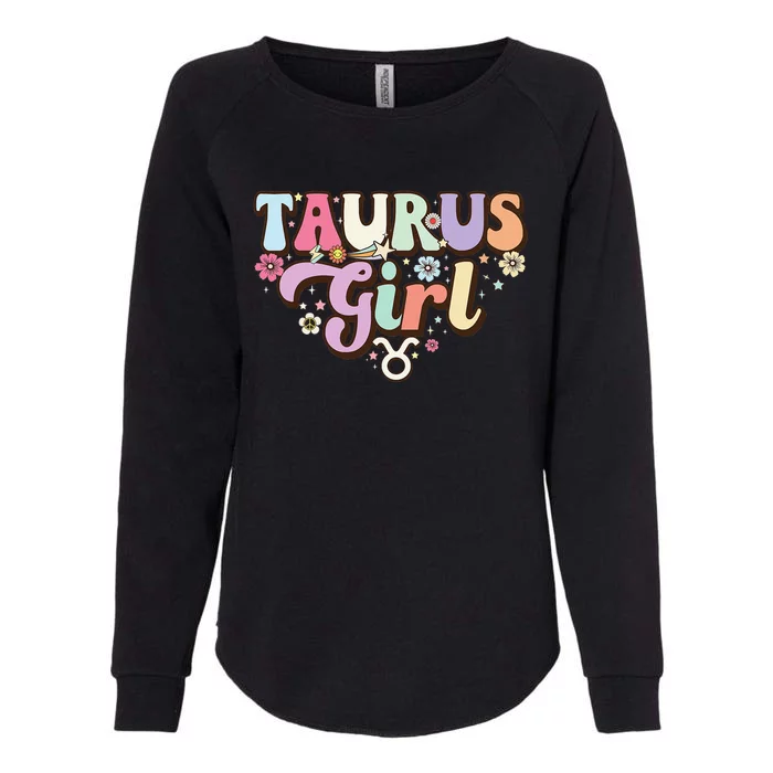 Retro Astrology Zodiac sign April or May birthday Taurus Womens California Wash Sweatshirt