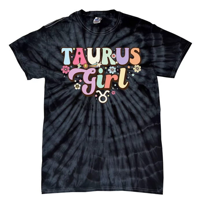 Retro Astrology Zodiac sign April or May birthday Taurus Tie-Dye T-Shirt