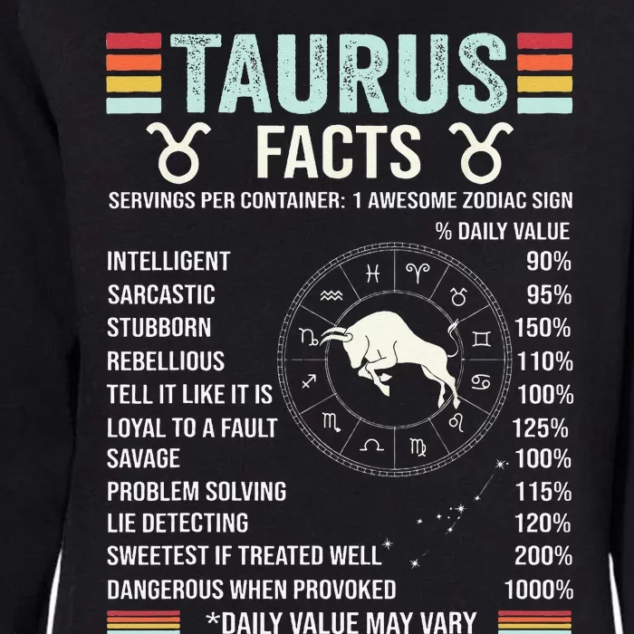 Retro Astrology Zodiac sign April or May birthday Taurus Womens California Wash Sweatshirt