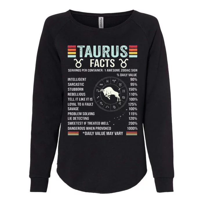 Retro Astrology Zodiac sign April or May birthday Taurus Womens California Wash Sweatshirt