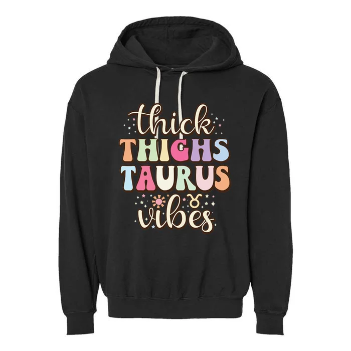 Retro Astrology Zodiac sign April or May birthday Taurus Garment-Dyed Fleece Hoodie