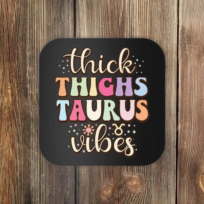 Retro Astrology Zodiac sign April or May birthday Taurus Coaster