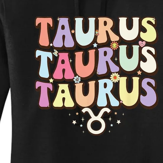 Retro Astrology Zodiac sign April or May birthday Taurus Women's Pullover Hoodie