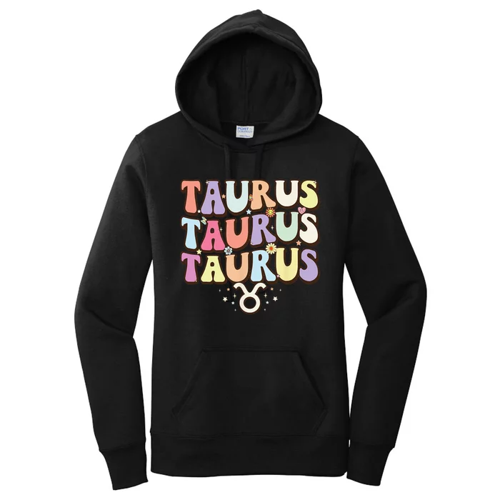 Retro Astrology Zodiac sign April or May birthday Taurus Women's Pullover Hoodie