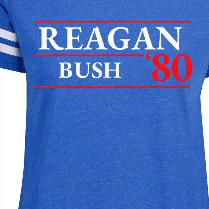 Reagan Bush 1980 Presidential Election Enza Ladies Jersey Football T-Shirt