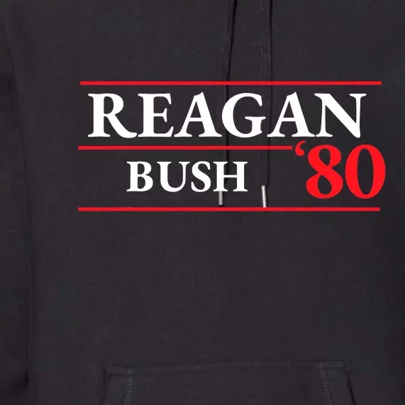 Reagan Bush 1980 Presidential Election Premium Hoodie