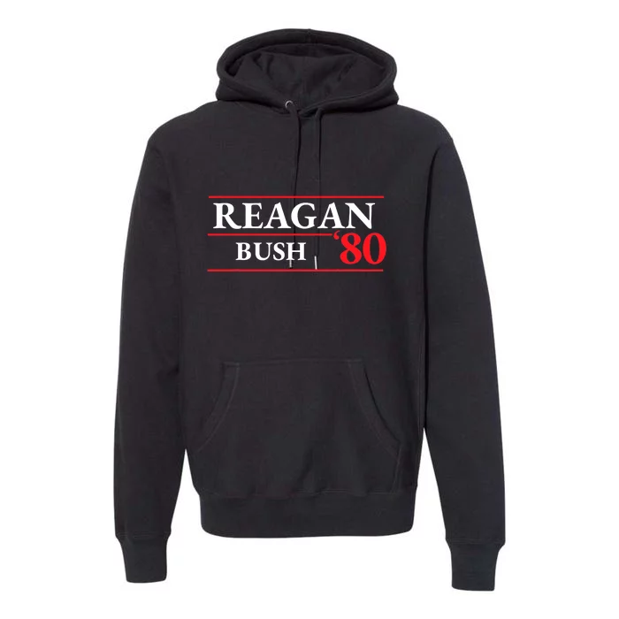 Reagan Bush 1980 Presidential Election Premium Hoodie