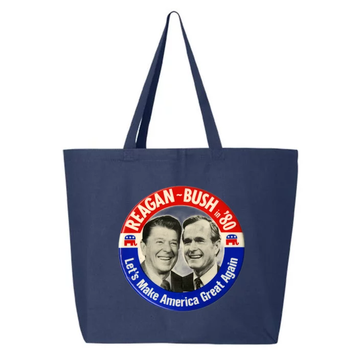 Reagan Bush 1980 Let's Make America Great Again 25L Jumbo Tote