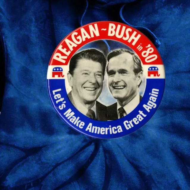 Reagan Bush 1980 Let's Make America Great Again Tie Dye Hoodie