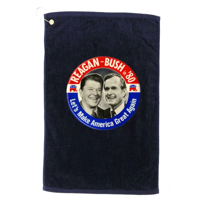 Reagan Bush 1980 Let's Make America Great Again Platinum Collection Golf Towel