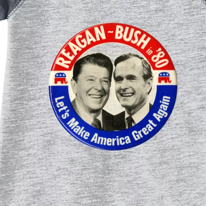 Reagan Bush 1980 Let's Make America Great Again Infant Baby Jersey Bodysuit