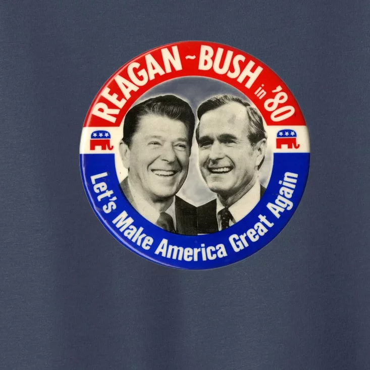 Reagan Bush 1980 Let's Make America Great Again Toddler T-Shirt