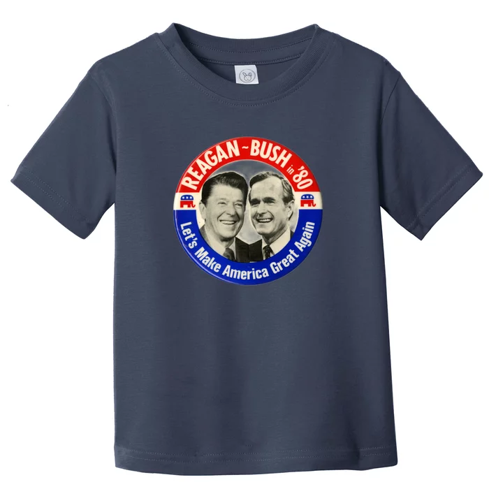 Reagan Bush 1980 Let's Make America Great Again Toddler T-Shirt