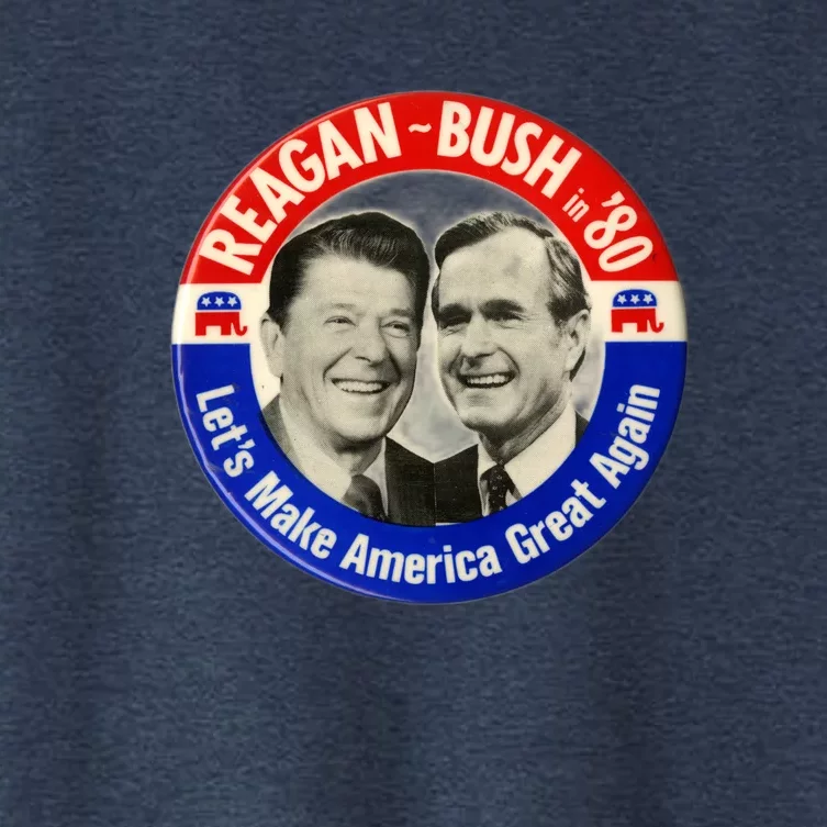 Reagan Bush 1980 Let's Make America Great Again Women's Crop Top Tee