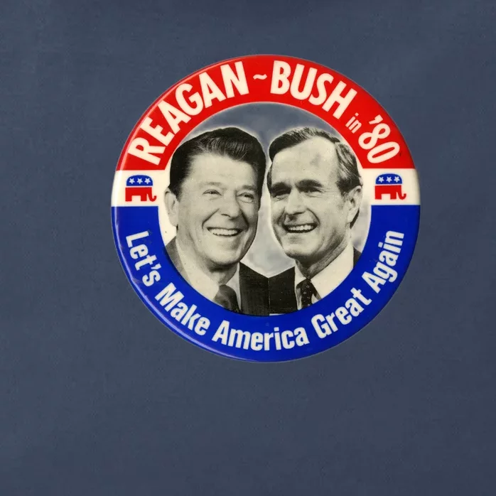 Reagan Bush 1980 Let's Make America Great Again Zip Tote Bag