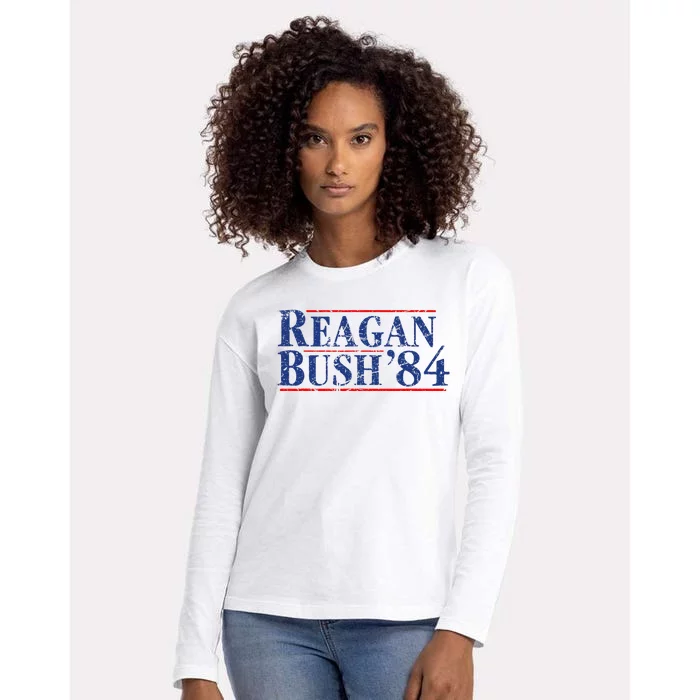 Reagan Bush 1984 Republican Vintage Conservative Womens Cotton Relaxed Long Sleeve T-Shirt