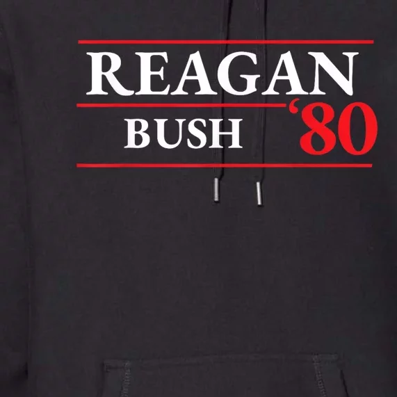 Reagan Bush 1980 Presidential Election Premium Hoodie