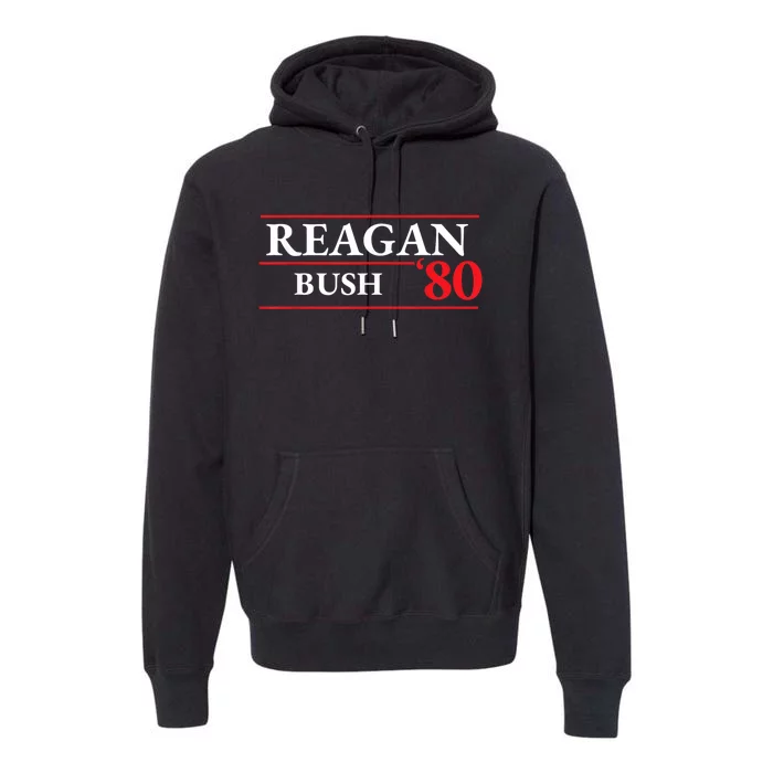 Reagan Bush 1980 Presidential Election Premium Hoodie