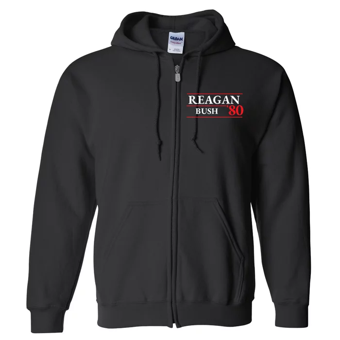 Reagan Bush 1980 Presidential Election Full Zip Hoodie