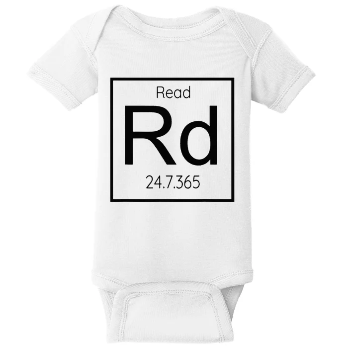 Read Books 247 Black Text Book Lover Baby Bodysuit