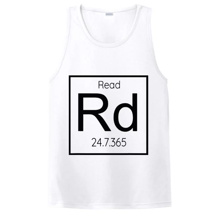 Read Books 247 Black Text Book Lover Performance Tank