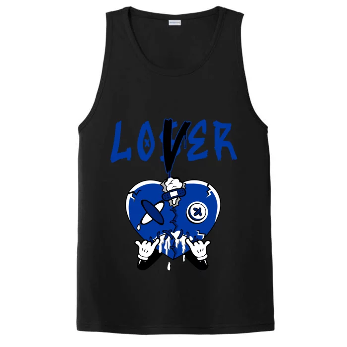 Racer Blue 5s Tee To Match Loser Lover Heart 5 Racer Blue Performance Tank