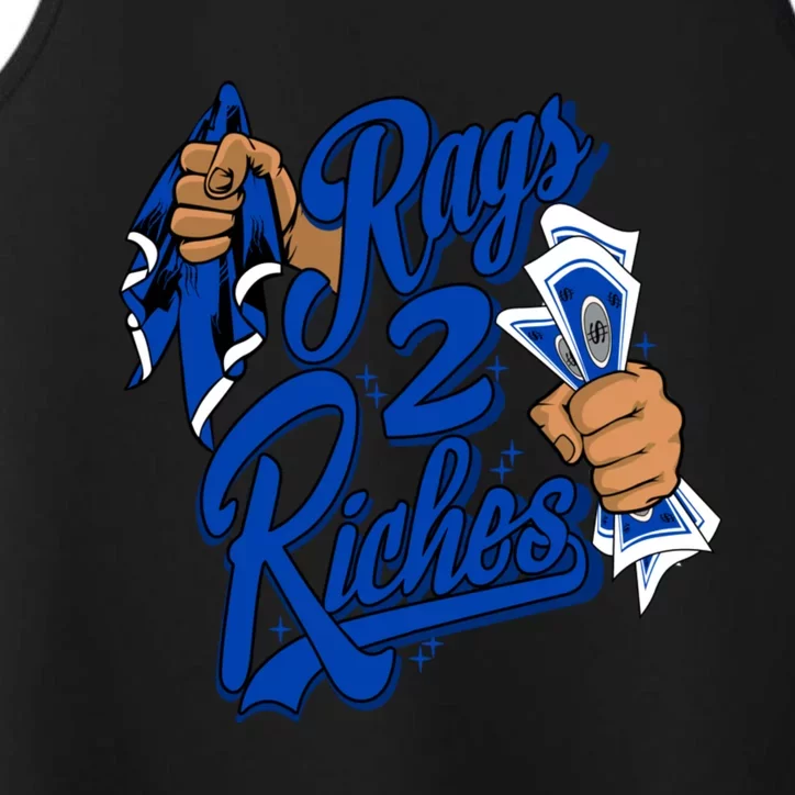 Racer Blue 5s Tee To Match Rag 2 Riches 5 Retro Racer Blue Performance Tank