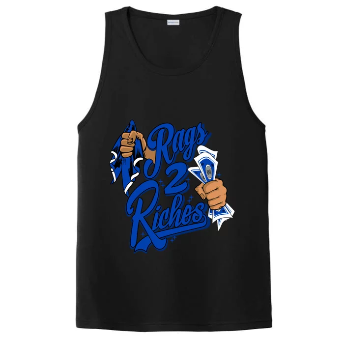 Racer Blue 5s Tee To Match Rag 2 Riches 5 Retro Racer Blue Performance Tank