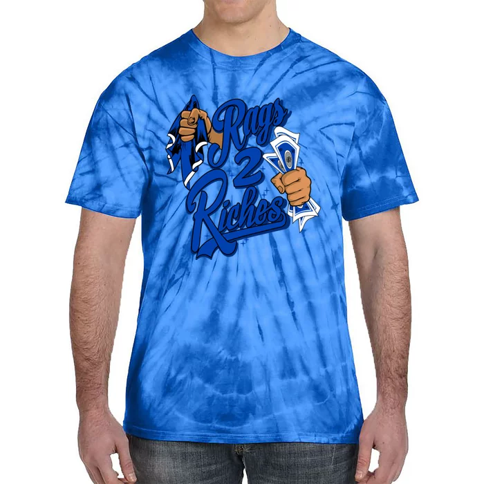 Racer Blue 5s Tee To Match Rag 2 Riches 5 Retro Racer Blue Tie-Dye T-Shirt