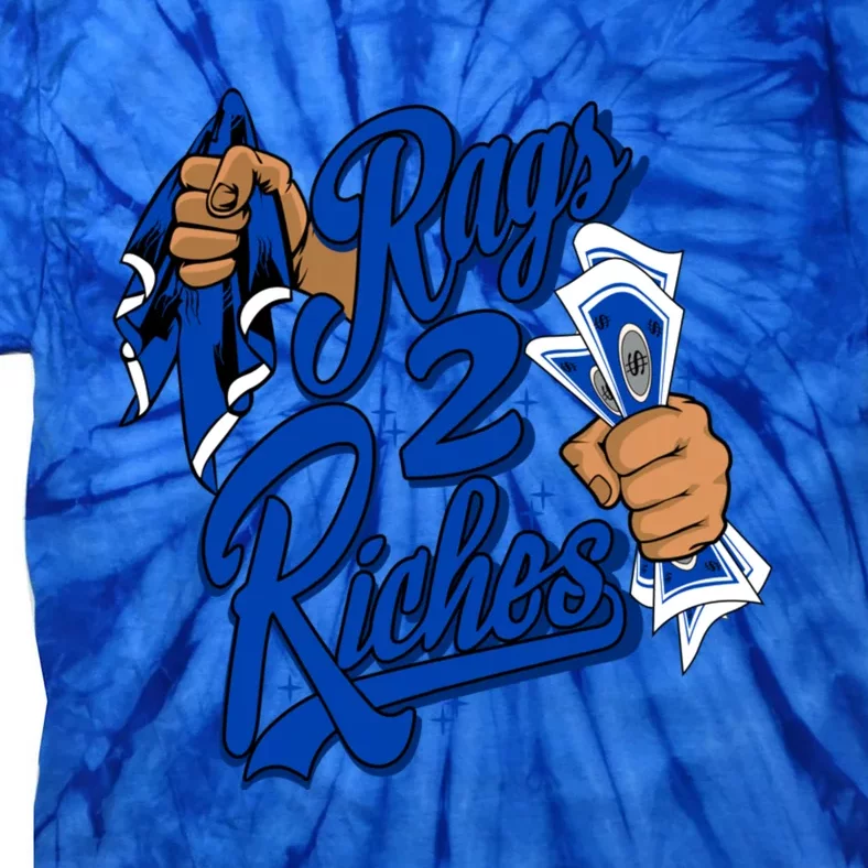 Racer Blue 5s Tee To Match Rag 2 Riches 5 Retro Racer Blue Tie-Dye T-Shirt