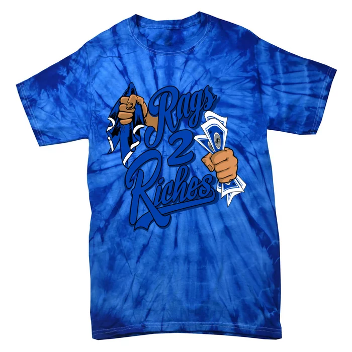 Racer Blue 5s Tee To Match Rag 2 Riches 5 Retro Racer Blue Tie-Dye T-Shirt